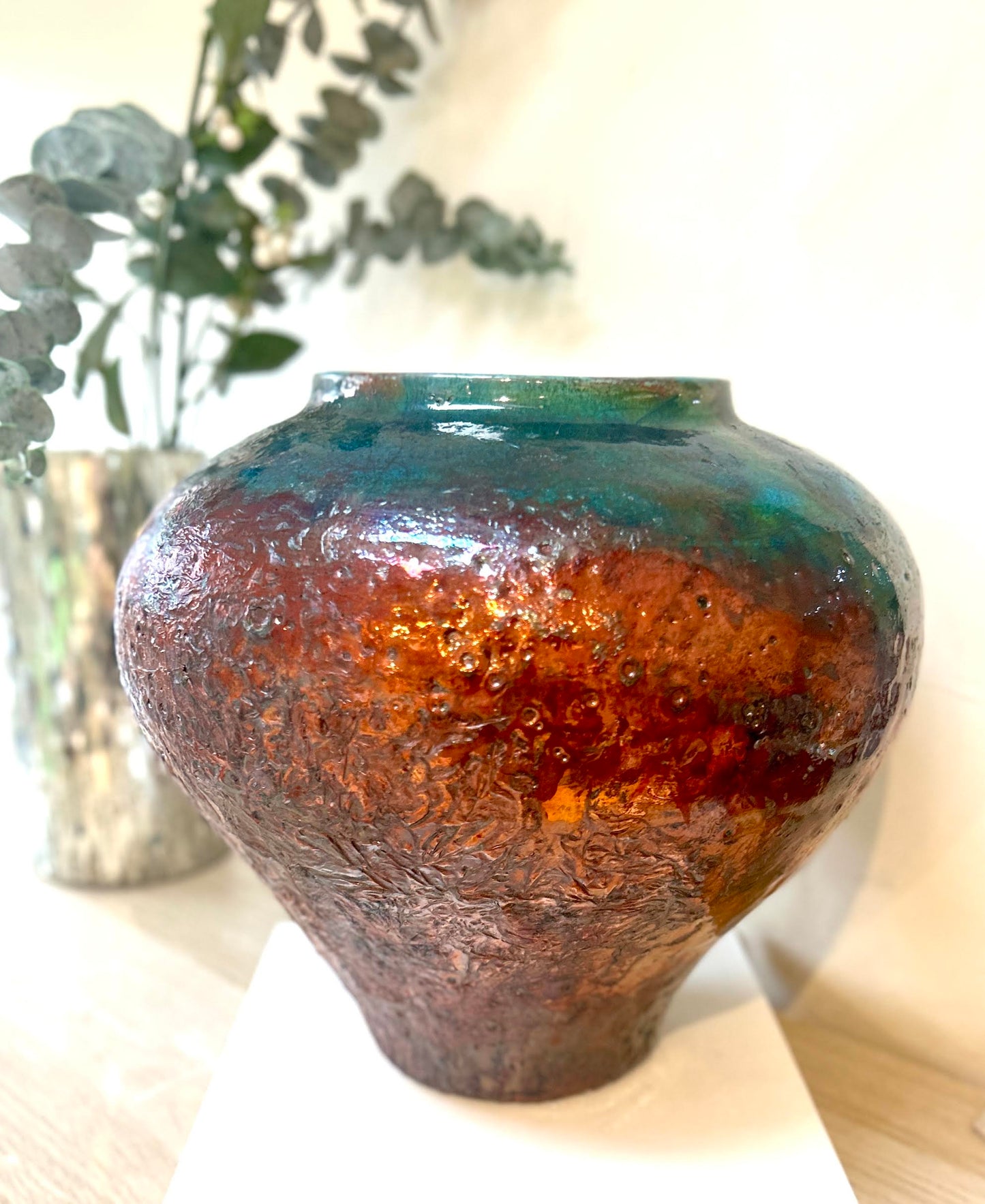 Laura Lee Ceramics - Large Raku Moon Jar