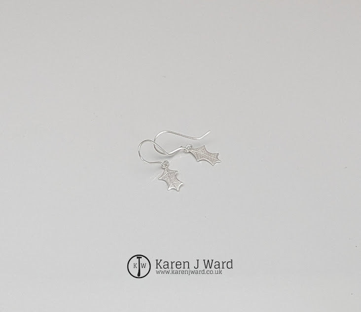 Karen J Ward - Small holly drop earrings KW64