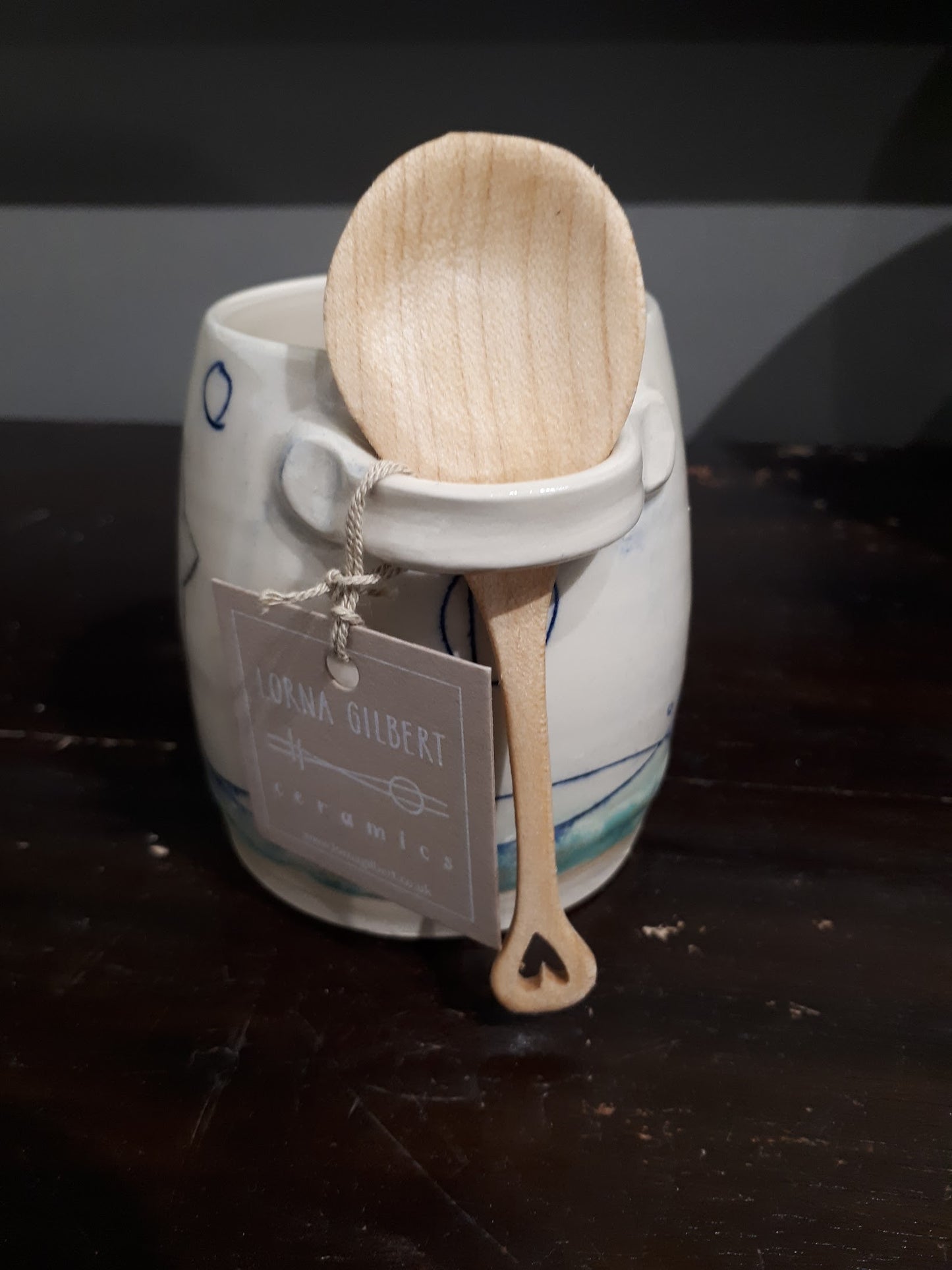 Lorna Gilbert Ceramics - Sugar Bowls (with wooden spoons) various