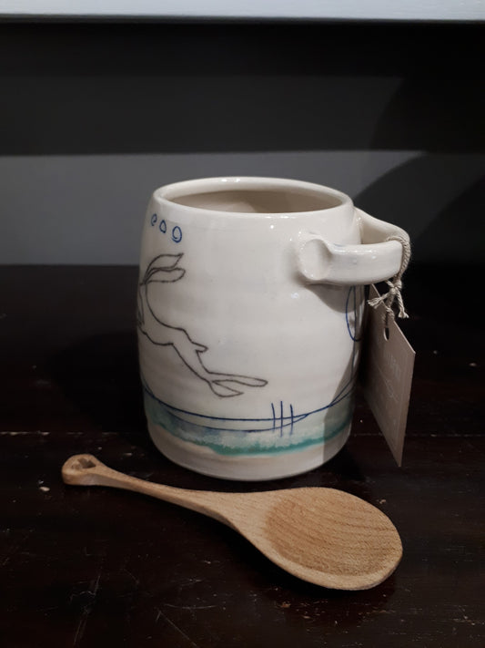 Lorna Gilbert Ceramics - Sugar Bowls (with wooden spoons) various