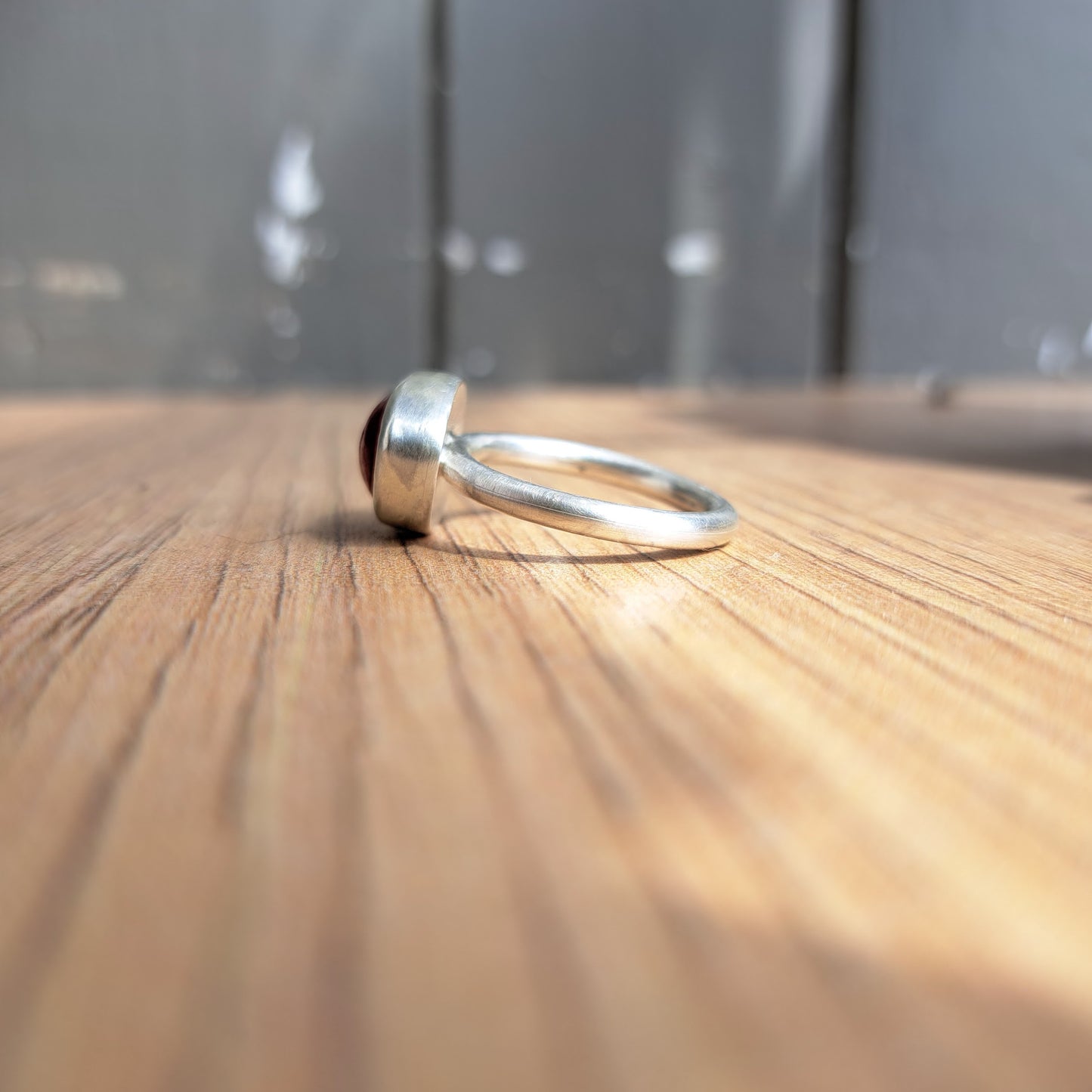 Carole Ramsden Silver - CR129 - Red sea glass ring