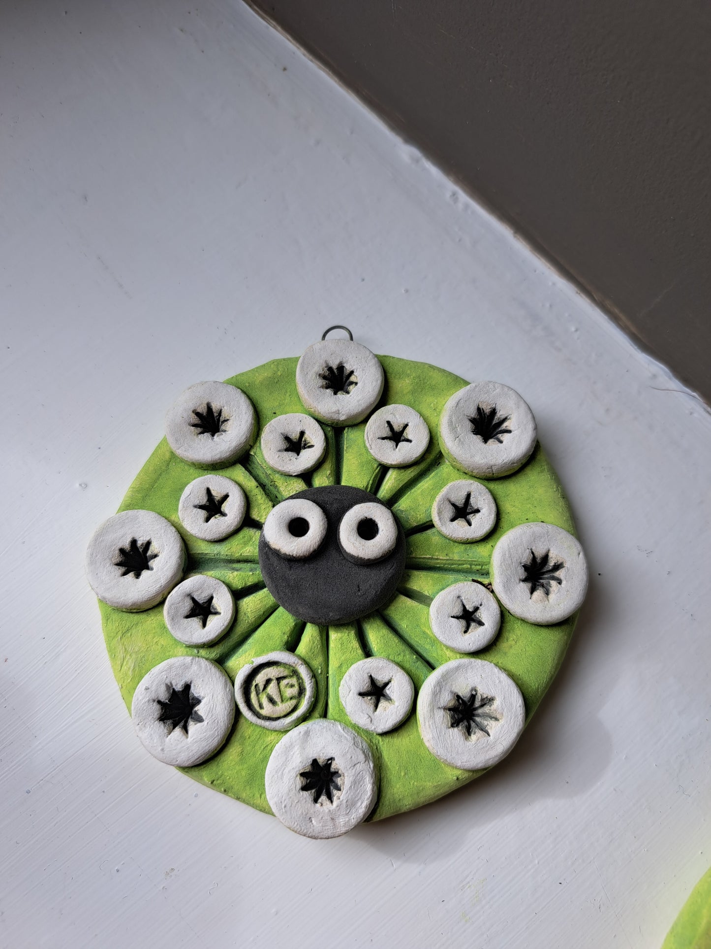 Kate Ellis - Flower round wall hanging