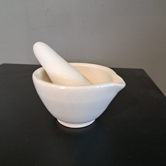 Rebecca Callis Porcelain - White mortar and pestle