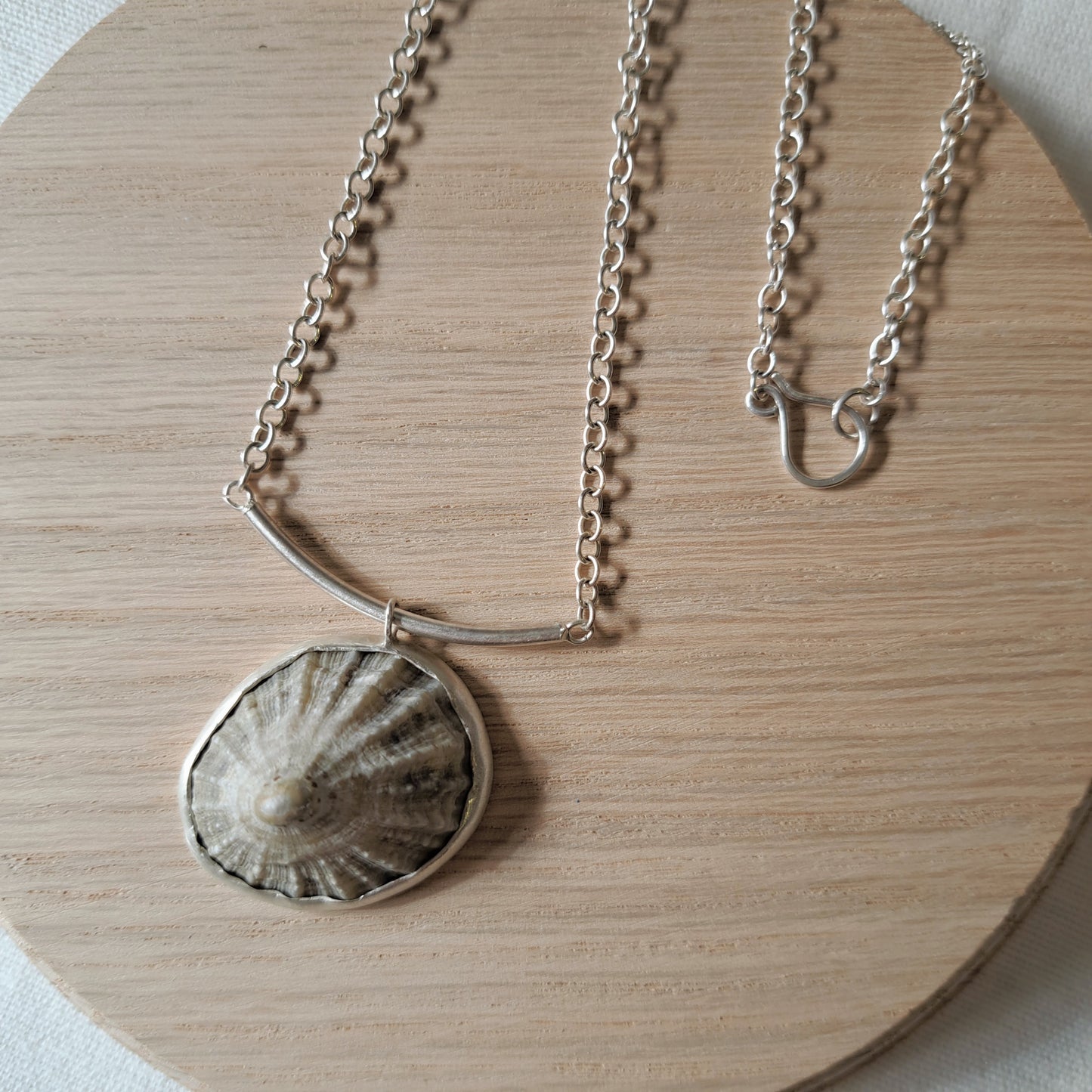 Carole Ramsden Silver - CR309 - Limpet shell and silver necklace