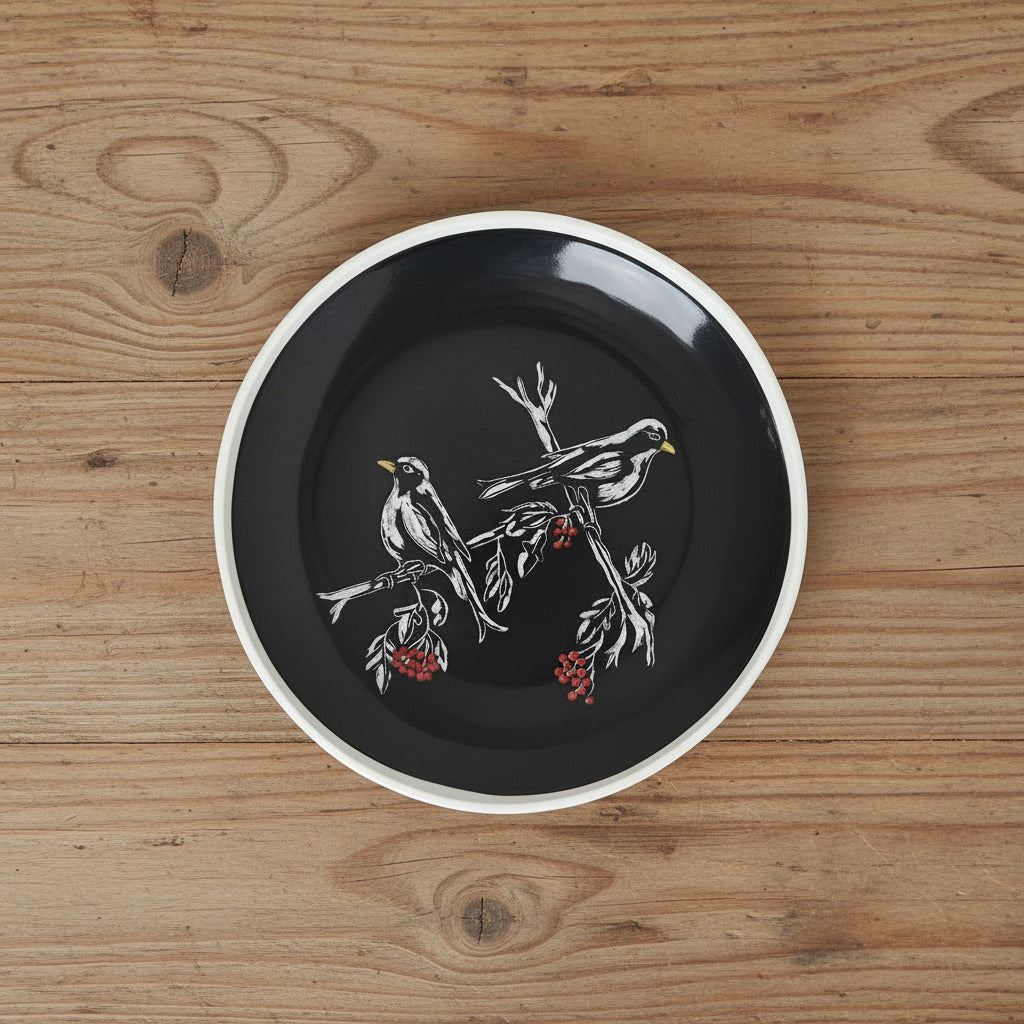 Ciara McClarence - Large blackbird plate 5
