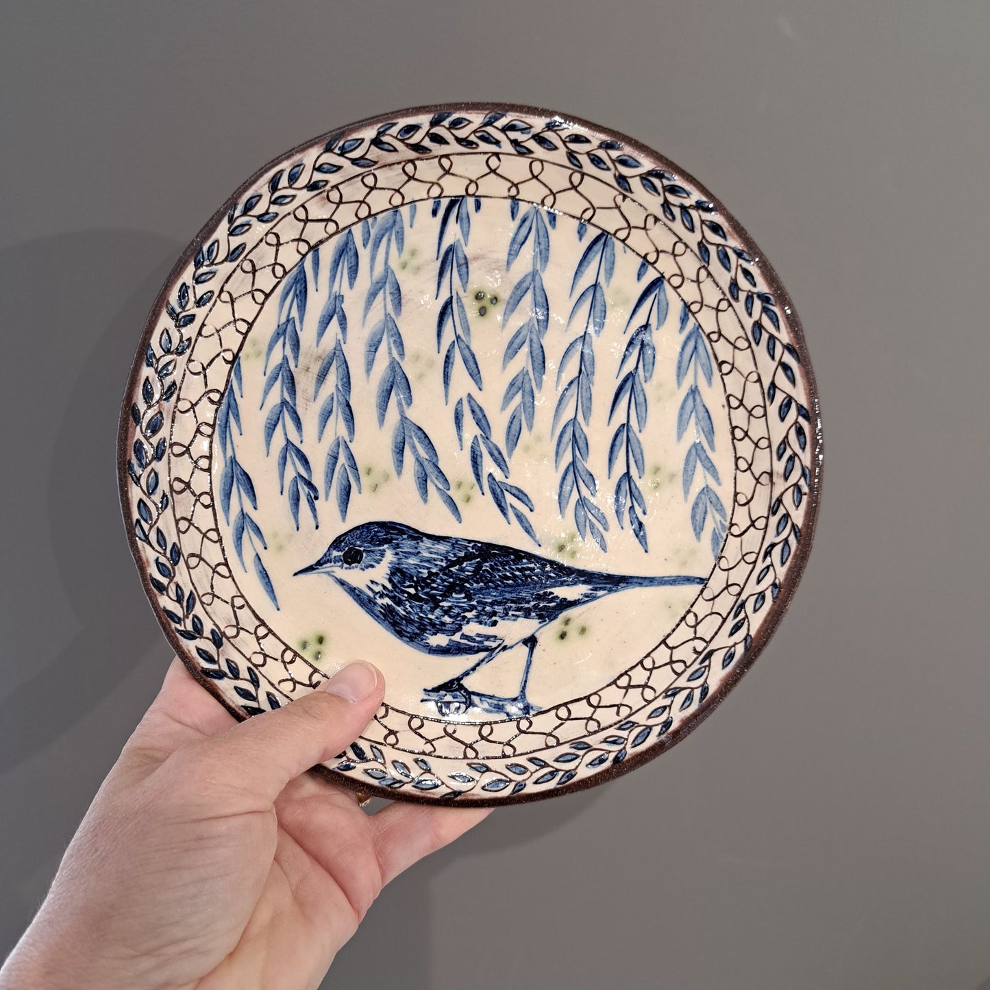 Adrift Pottery - Chiffchaff plate 14