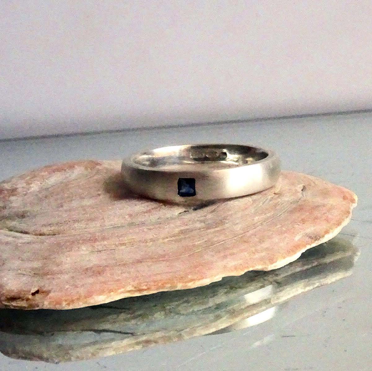 Louise Dwyer - Silver and sapphire ring