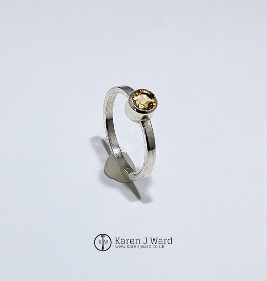Karen J Ward - Citrine Ring KW44