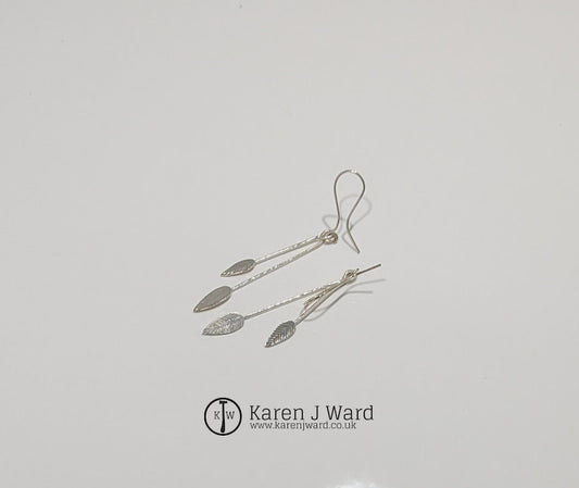 Karen J Ward - Drop leaf earrings KW49