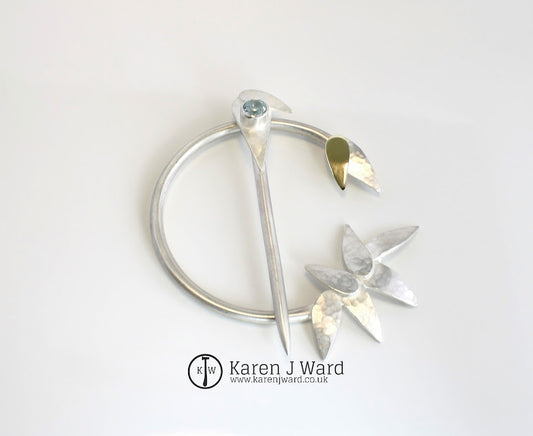 Karen J Ward - Topaz Pennanular Brooch KW56