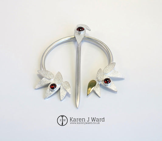 Karen J Ward - Garnet Pennanular Brooch KW57