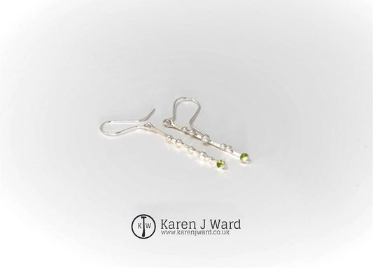 Karen J Ward - Peridot drop earrings KW58