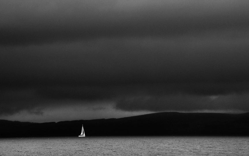 Peter Heaton Photography - Against the dark. Lochranza, Isle of Arran.