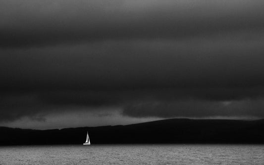 Peter Heaton Photography - Against the dark. Lochranza, Isle of Arran.