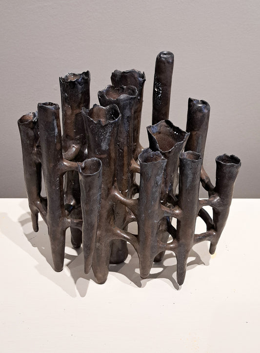Jill Ford Ceramics - Grounded sculpture black medium GRBM