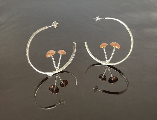 Anthea Peters - Hooped toadstool earrings