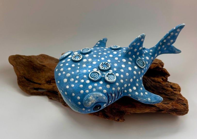 Kate Ellis - Whale shark on wood