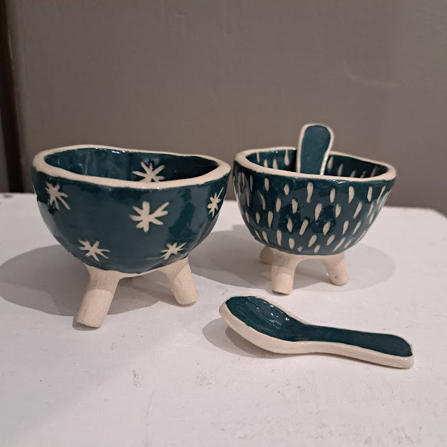 Natalie Elderton - Salt & Pepper Bowl sets with spoons