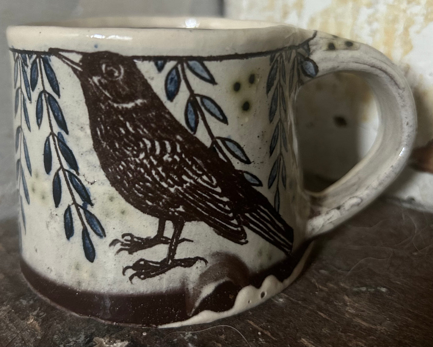 Adrift Pottery Slipware - Blackbird Mug