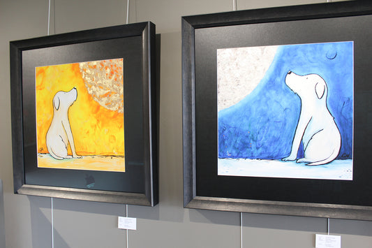 Sundog - hand embellished framed print