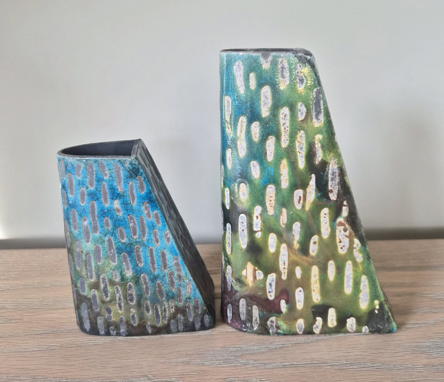 Natalie Elderton - Raku Asymetrical Vase