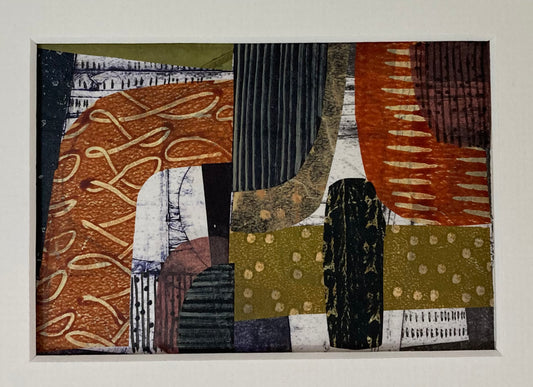 Anna-Marie Magson - Collagraph and Collage 'Terrain II'
