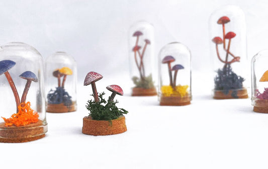Anthea Peters - Trio of resin toadstool cloches