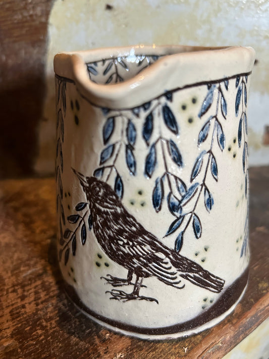 Adrift Pottery - Slipware Blackbird Jug