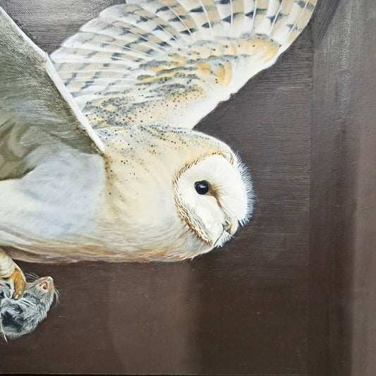 Sarah Williams - 'Beautiful Wisdom' Barn Owl Oil Painting