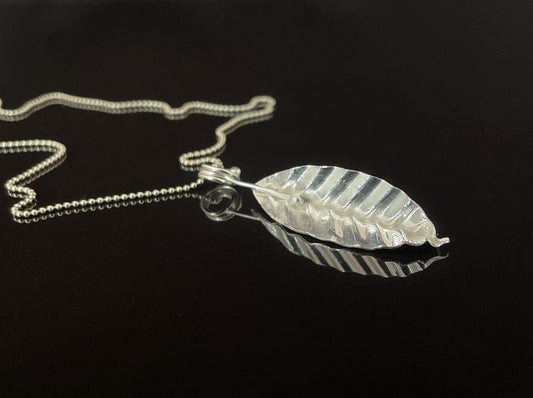 Anthea Peters - Silver Beech Leaf Pendant
