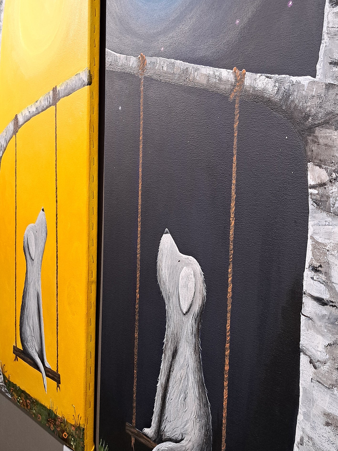 Christine Hughes - Dog on a swing 'You are my sunshine'