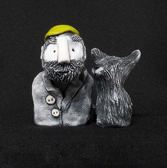 Christine Hughes - Sculptures - Farmer and dog