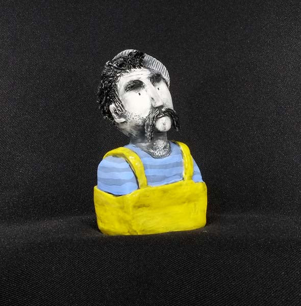 Christine Hughes - Sculptures - Whitby Fisherman in his blue gansey