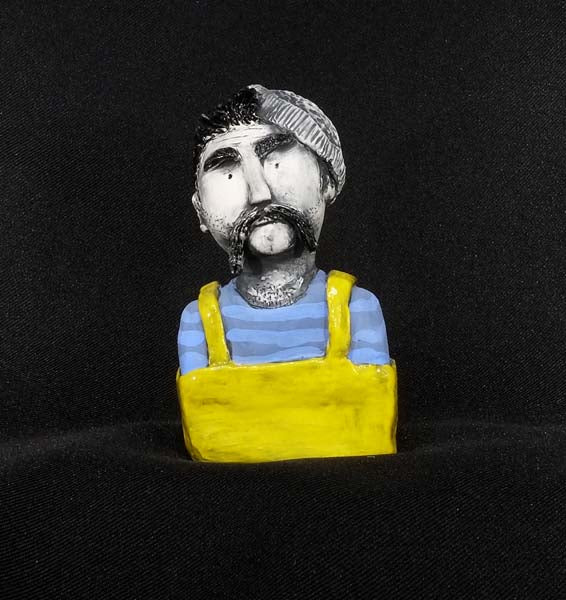 Christine Hughes - Sculptures - Whitby Fisherman in his blue gansey