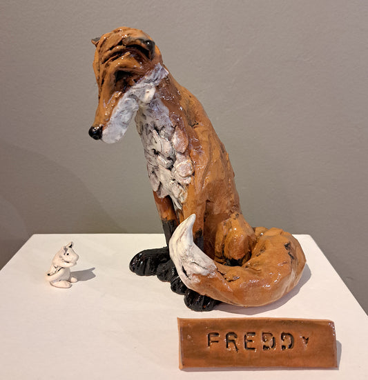 Sharon Westmoreland Sculpture - Freddie Fox and Mouse
