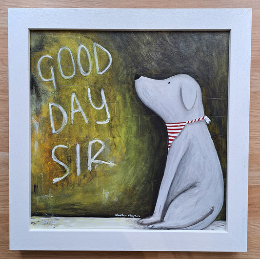 Christine Hughes Illustration - 'Good Day Sir' Labrador original Painting