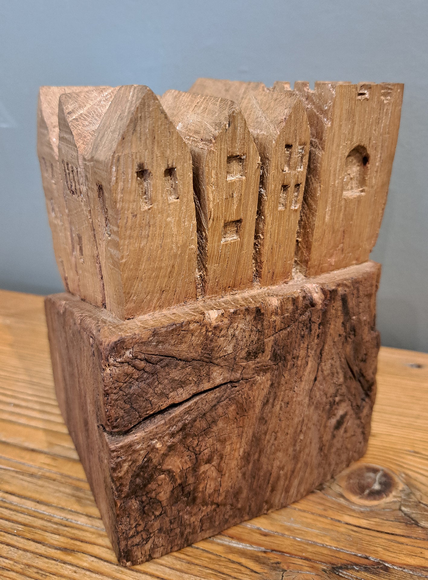 Mike Nowill - Wood Sculptures, Tuscan Village in Oak