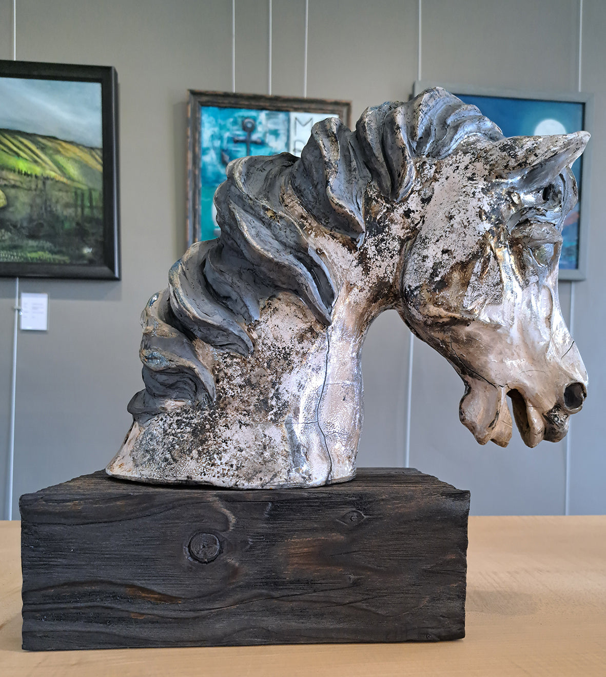 Charlotte Ward Ceramics - Raku Horse Head