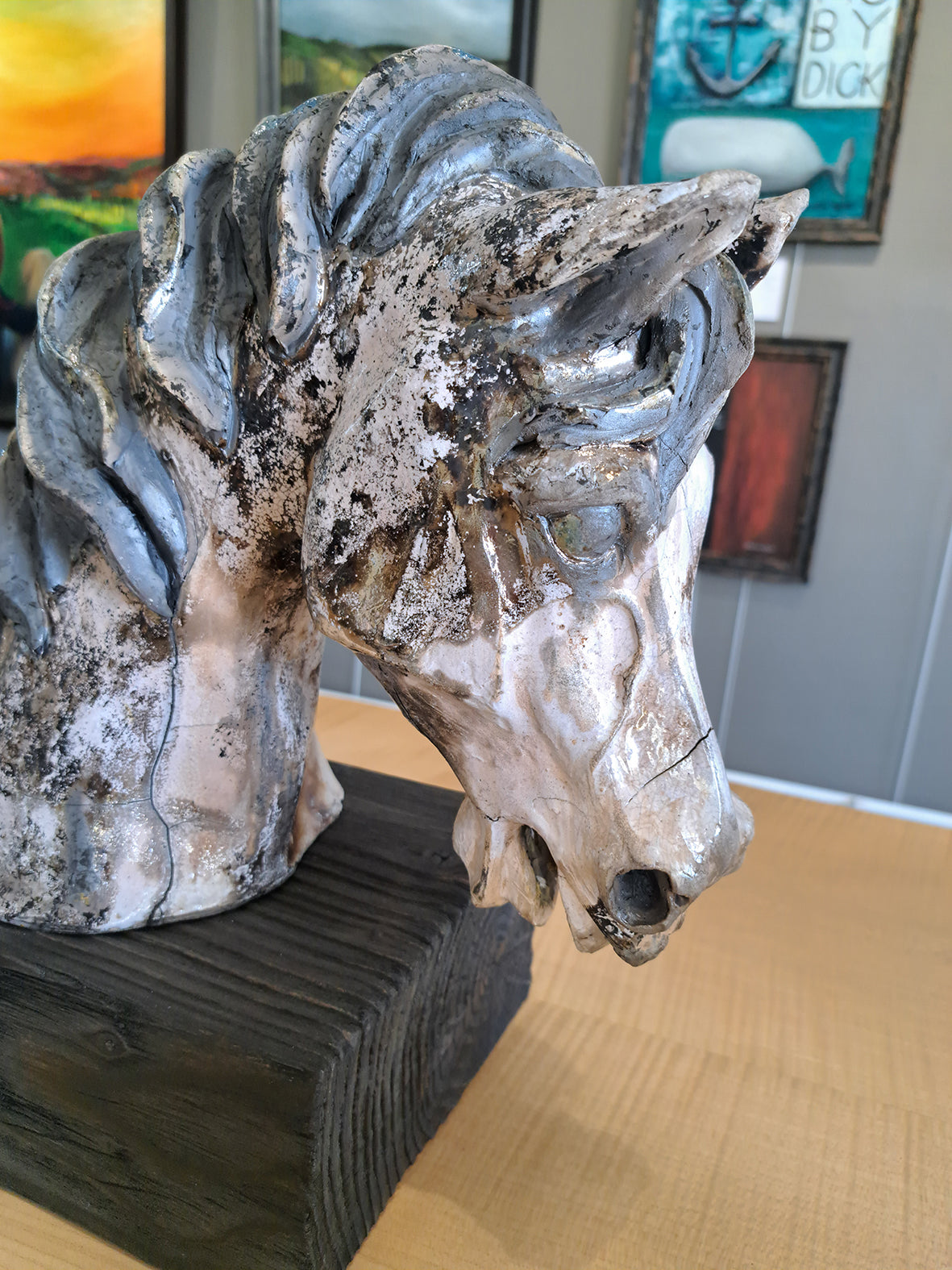 Charlotte Ward Ceramics - Raku Horse Head