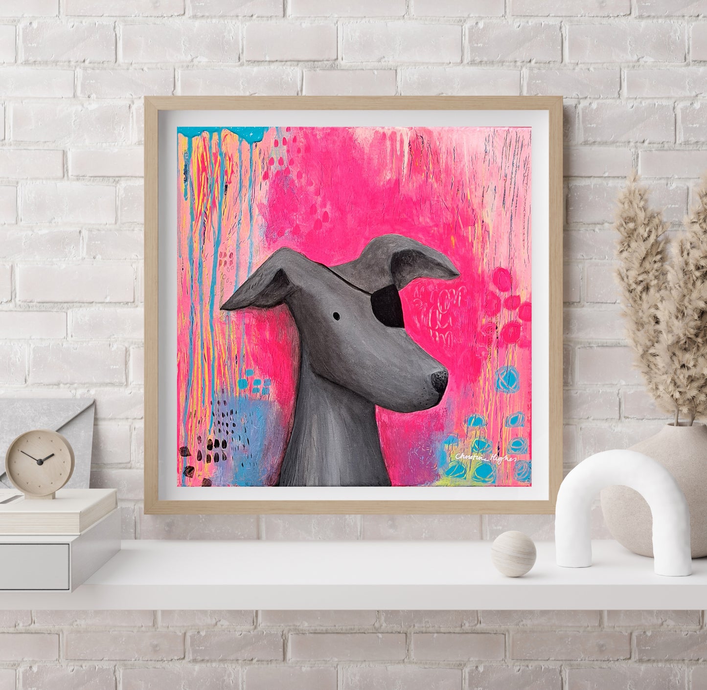 Christine Hughes - Pink Patch, Greyhound