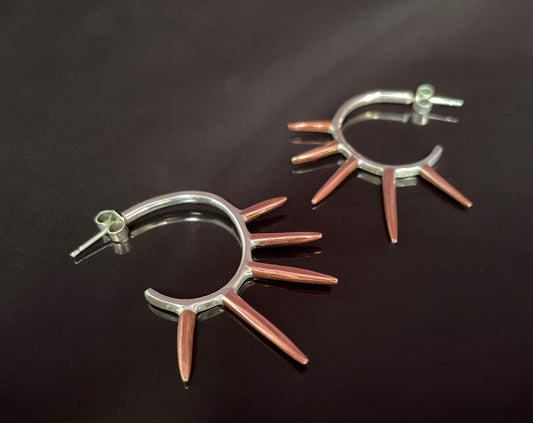 Anthea Peters - 'Punk' conker earrings