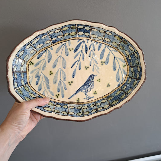 Adrift Pottery - Slipware Thrush Platter 13