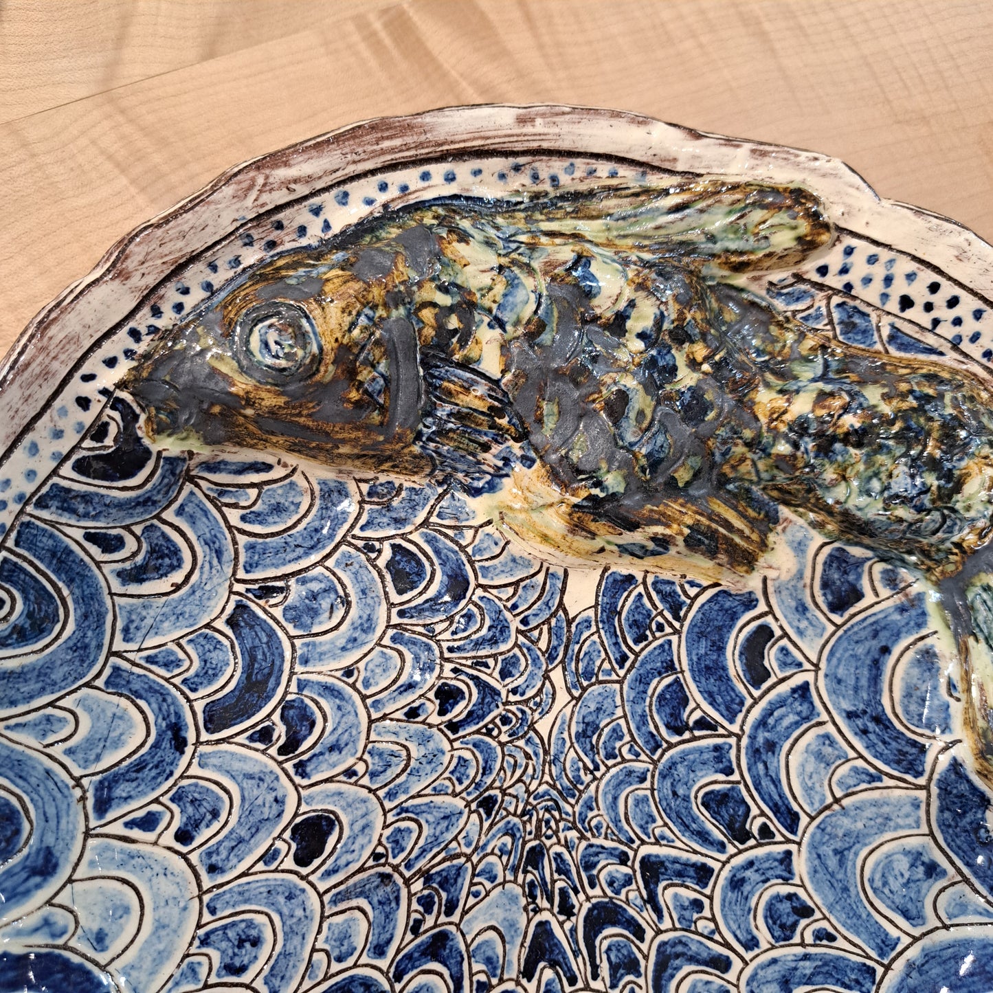 Adrift Pottery - Slipware Fish Bowl 18