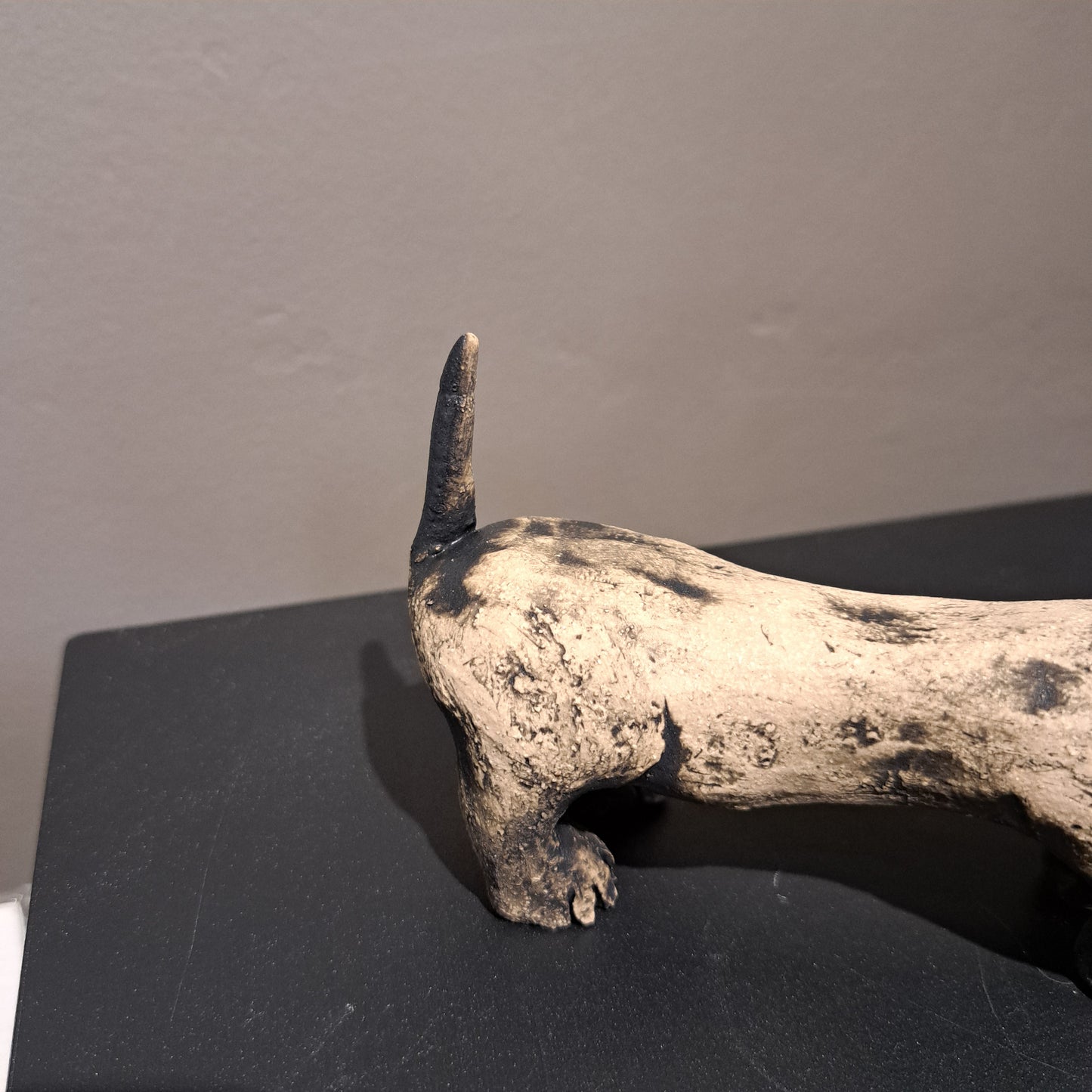 Christine Hughes Sculptures - Daschund with red collar