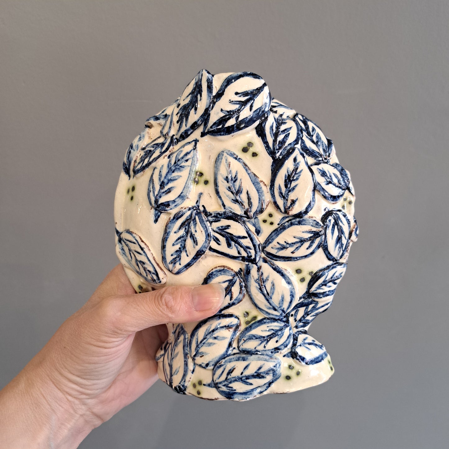 Adrift Pottery - Wren vase with sprigs 24