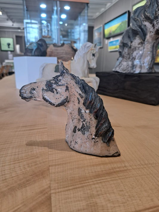Charlotte Ward - ceramic raku horse head
