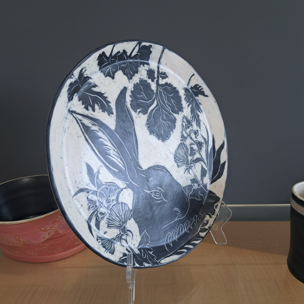 Ciara McClarence - Ceramic hare plate 12
