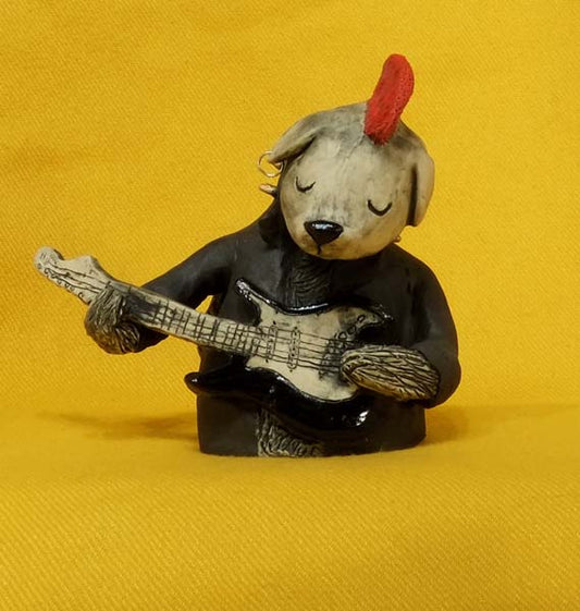 Christine Hughes - Sculptures - Rock Star Dog