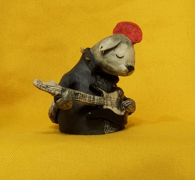 Christine Hughes - Sculptures - Rock Star Dog
