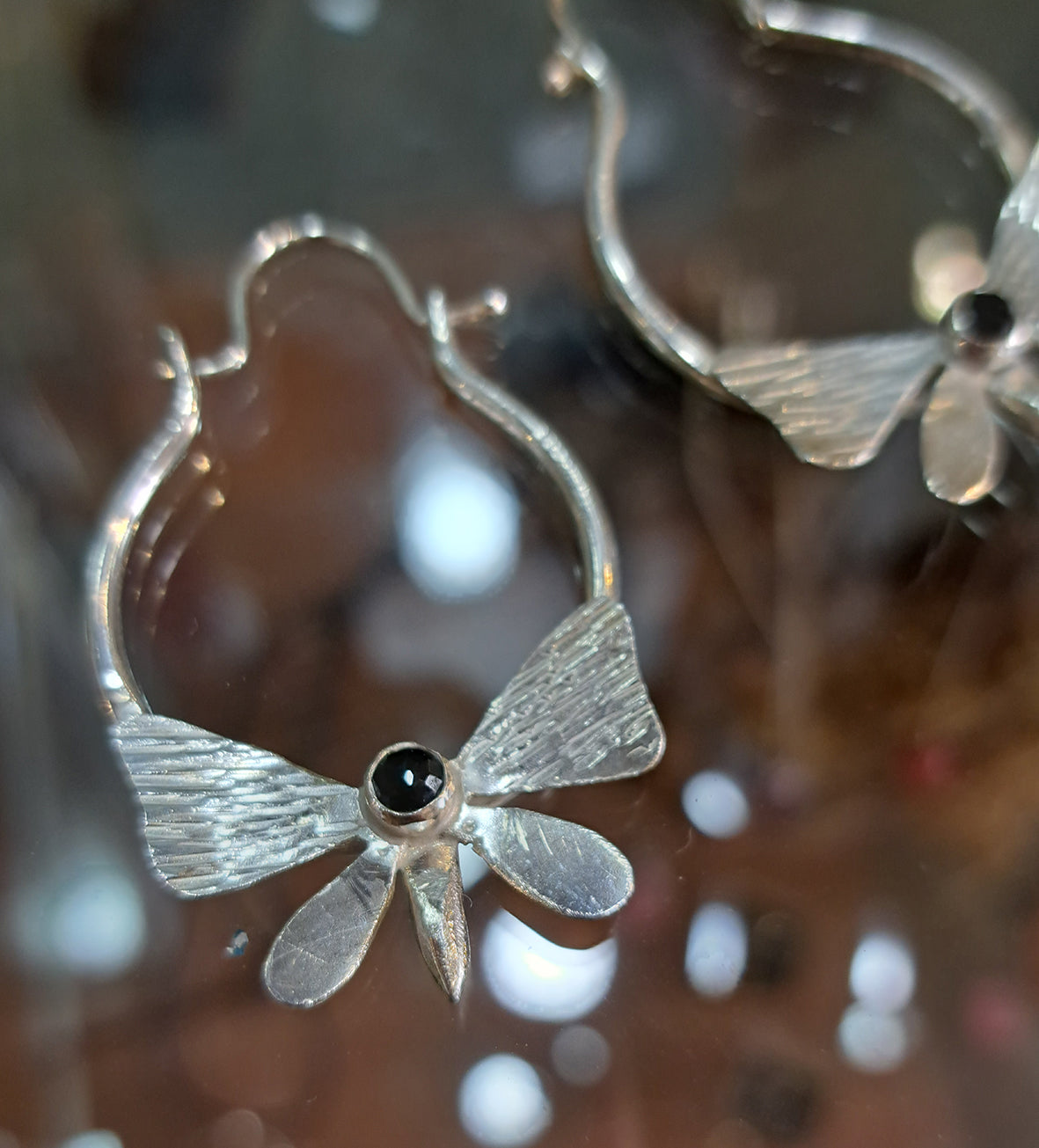 Anthea Peters - Flying moth earrings